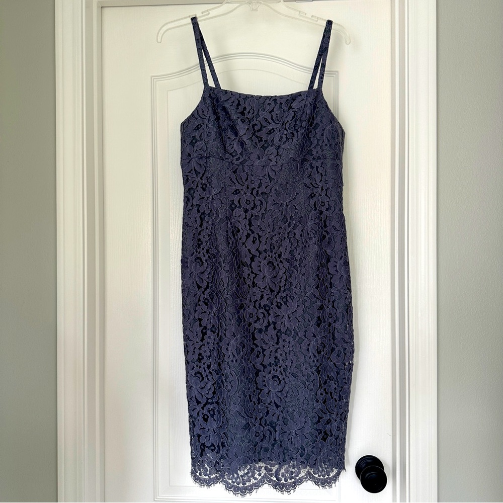 Banana Republic Monogram Classic Lace Grey Dress size 10 NWT